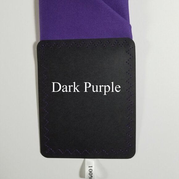 New - Dark Purple Cotton Pre-Folded Pocket Square Handkerchief Insert - Picture 4 of 7
